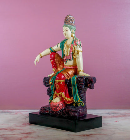 Chinese Guanyin Buddha Statue | Buddhist Goddess of Mercy Quan Yin - 9" Tall