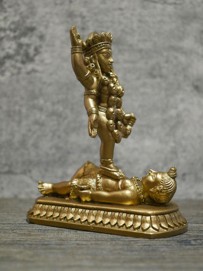 Kali Statue | Kali Hindu Goddess Kali Shiva Handmade Altar Statue 7.5"