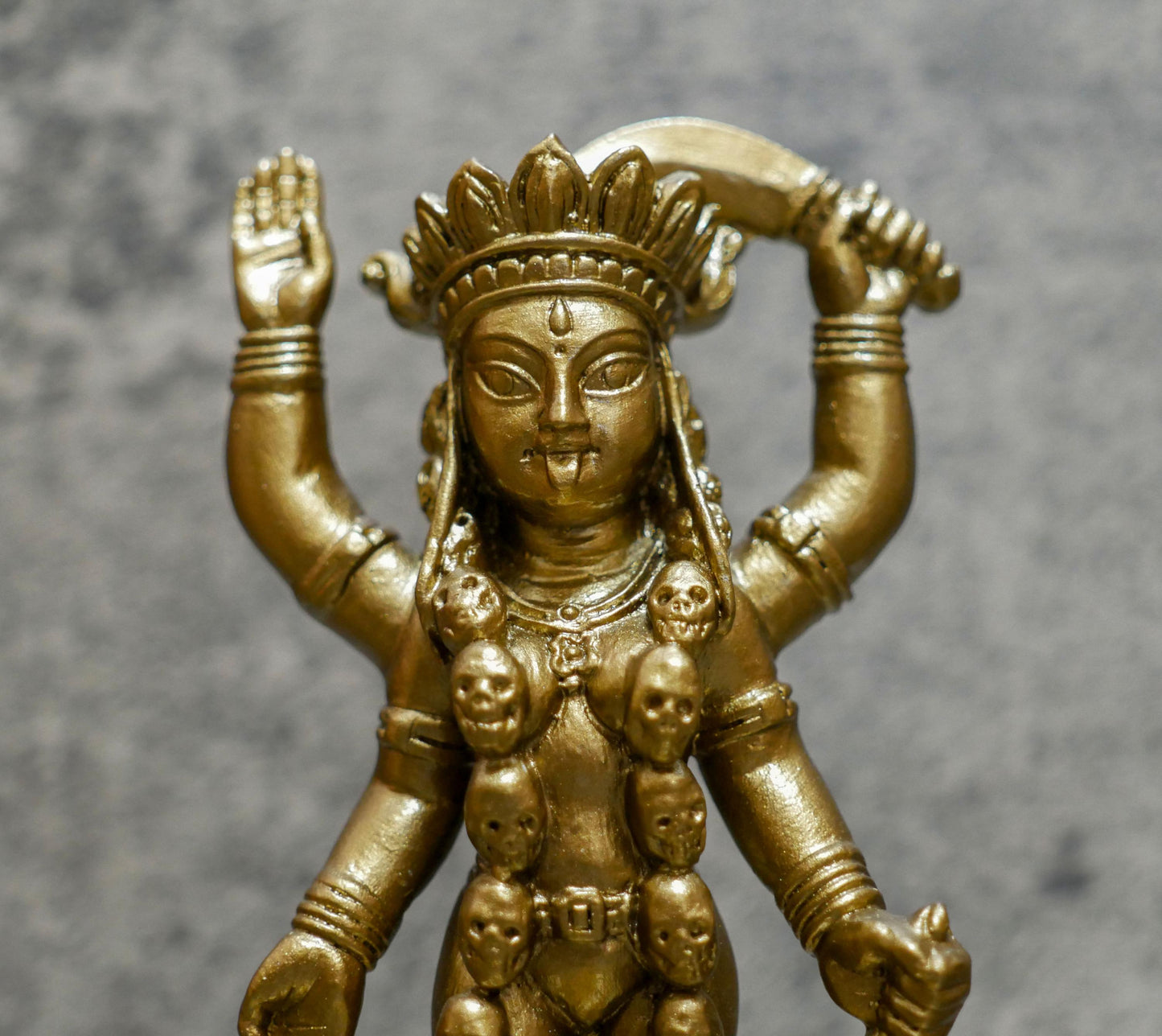 Kali Statue | Kali Hindu Goddess Kali Shiva Handmade Altar Statue 7.5"