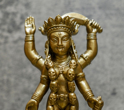 Kali Statue | Kali Hindu Goddess Kali Shiva Handmade Altar Statue 7.5"