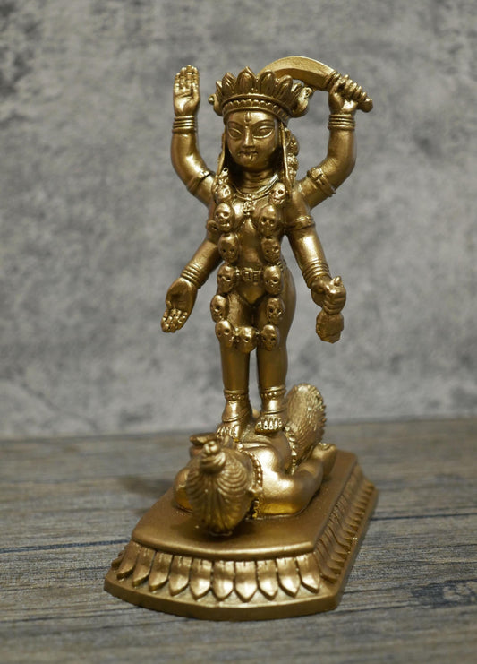 Kali Statue | Kali Hindu Goddess Kali Shiva Handmade Altar Statue 7.5"