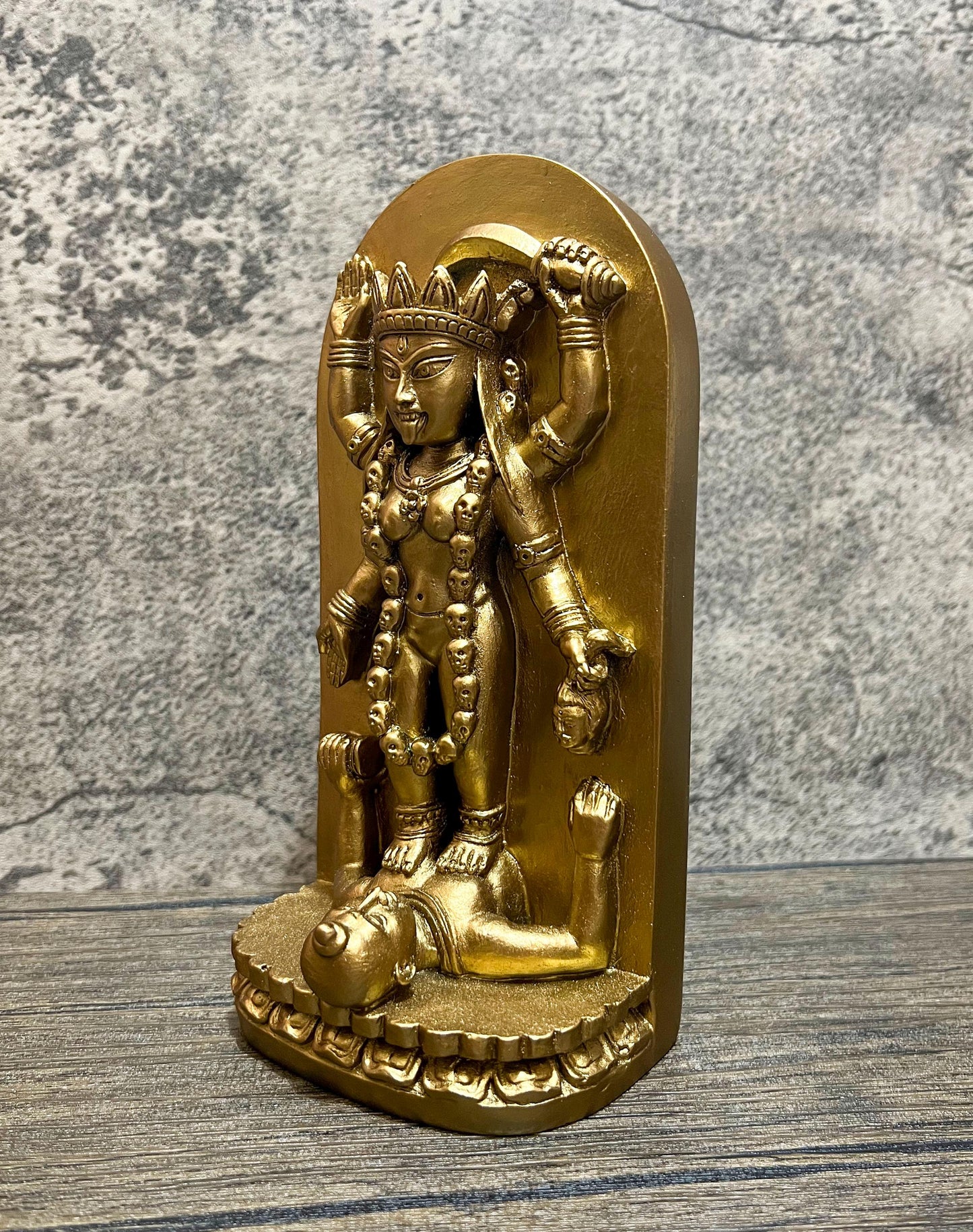 Adyapeath Kali Statue Adya Maa Kali Shiva India Handmade Altar Statue 7.5"