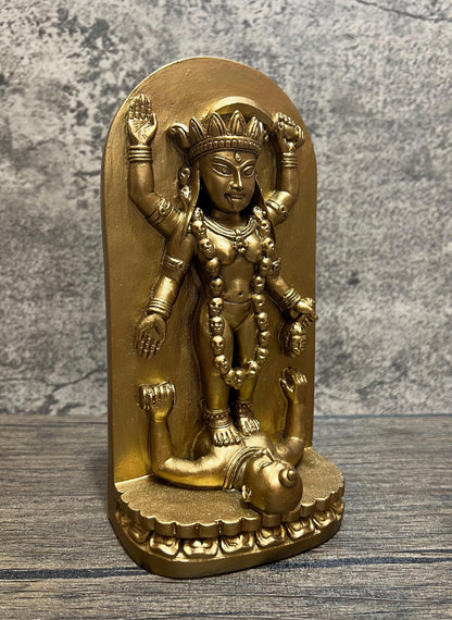 Adyapeath Kali Statue Adya Maa Kali Shiva India Handmade Altar Statue 7.5"