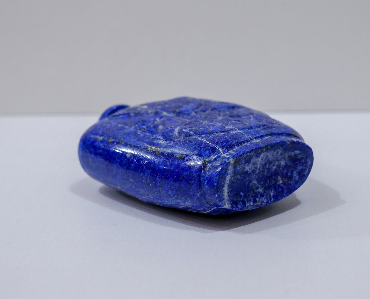 Chinese Lapis Lazuli Fish Hand Carved Snuff Bottle - 2.5" Height