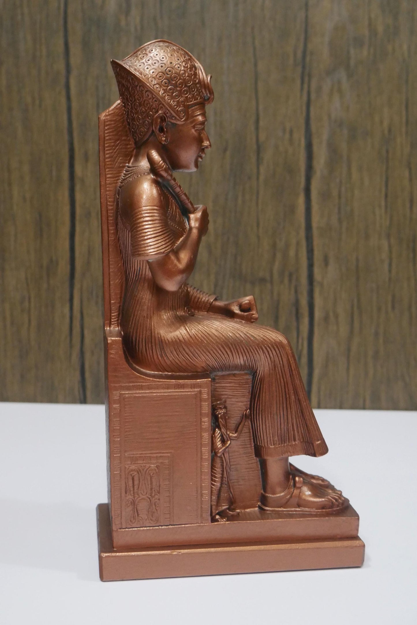 Vintage Sitting Ramses II Pharaoh of Egypt Statue | Egyptian Replica King  9"