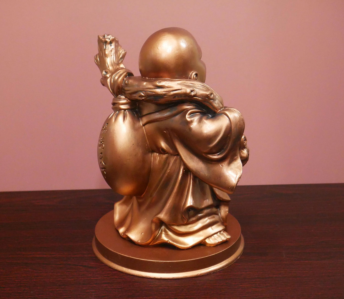 10" Buddha Statue | Vintage Laughing Feng Shui Prosperity Buddha Sculpture