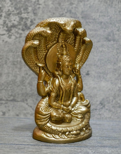 Lord Vishnu Statue | Ganges Clay Handmade HIndu God Vishnu Statue Idol -  7.5"