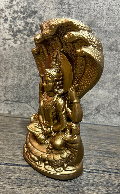 Lord Vishnu Statue | Ganges Clay Handmade HIndu God Vishnu Statue Idol -  7.5"