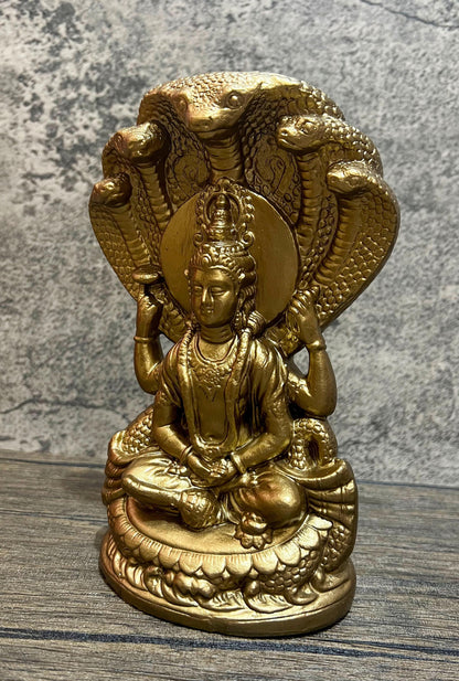 Lord Vishnu Statue | Ganges Clay Handmade HIndu God Vishnu Statue Idol -  7.5"