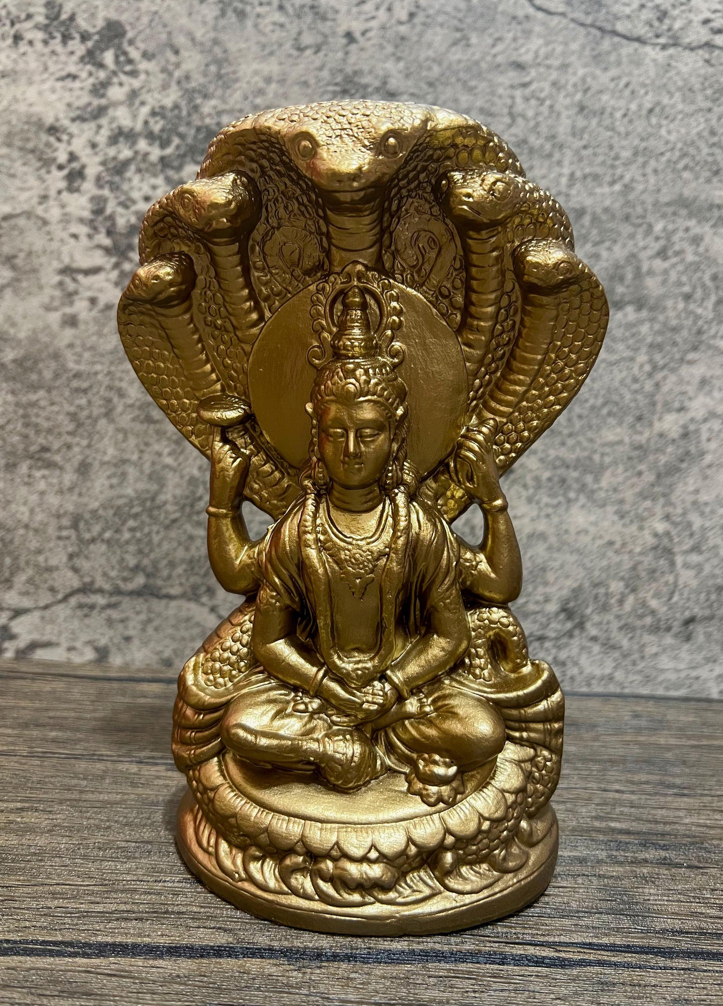 Lord Vishnu Statue | Ganges Clay Handmade HIndu God Vishnu Statue Idol -  7.5"