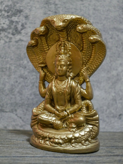 Lord Vishnu Statue | Ganges Clay Handmade HIndu God Vishnu Statue Idol -  7.5"