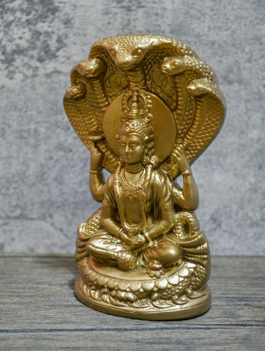 Lord Vishnu Statue | Ganges Clay Handmade HIndu God Vishnu Statue Idol -  7.5"