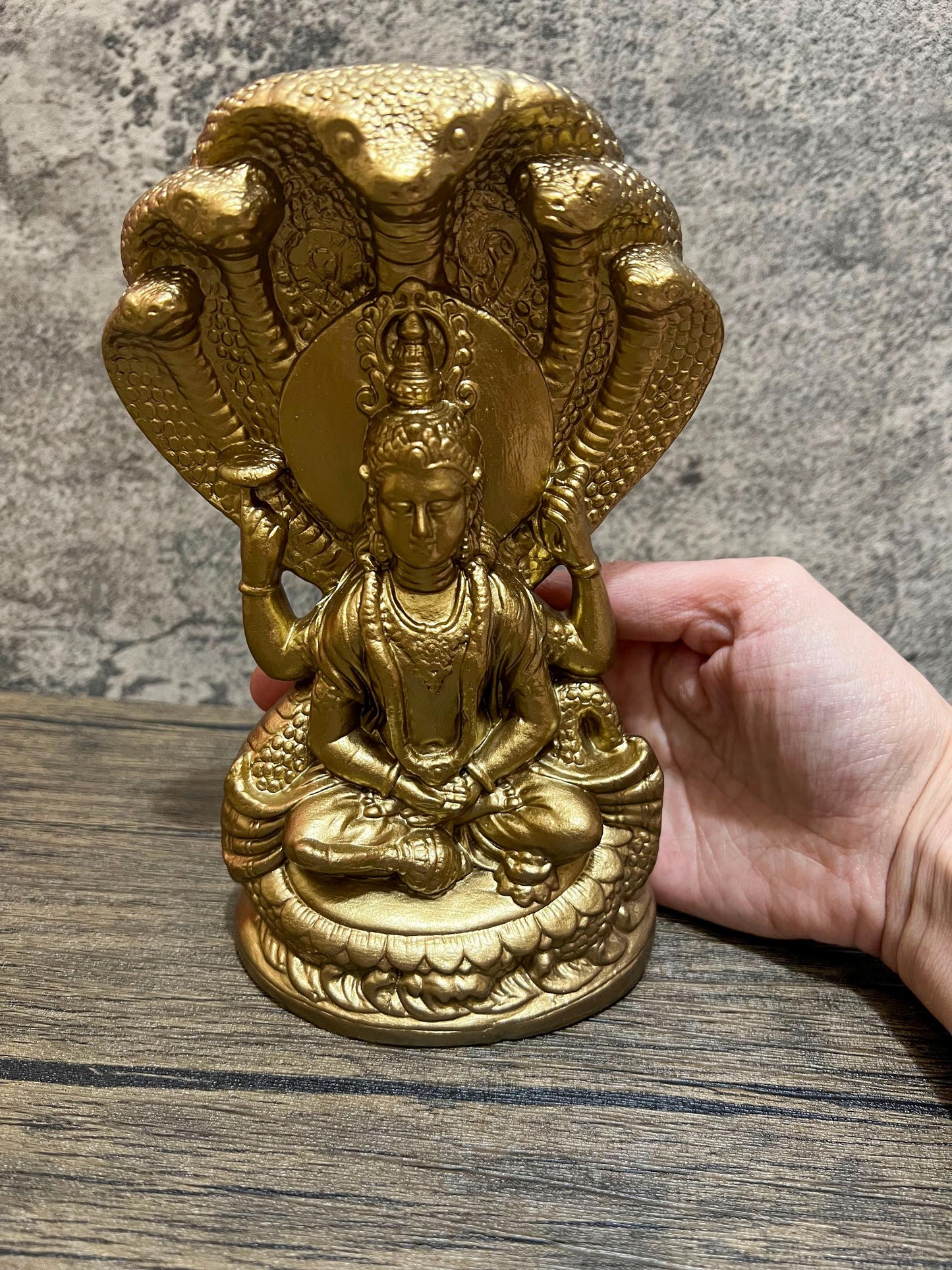 Lord Vishnu Statue | Ganges Clay Handmade HIndu God Vishnu Statue Idol -  7.5"