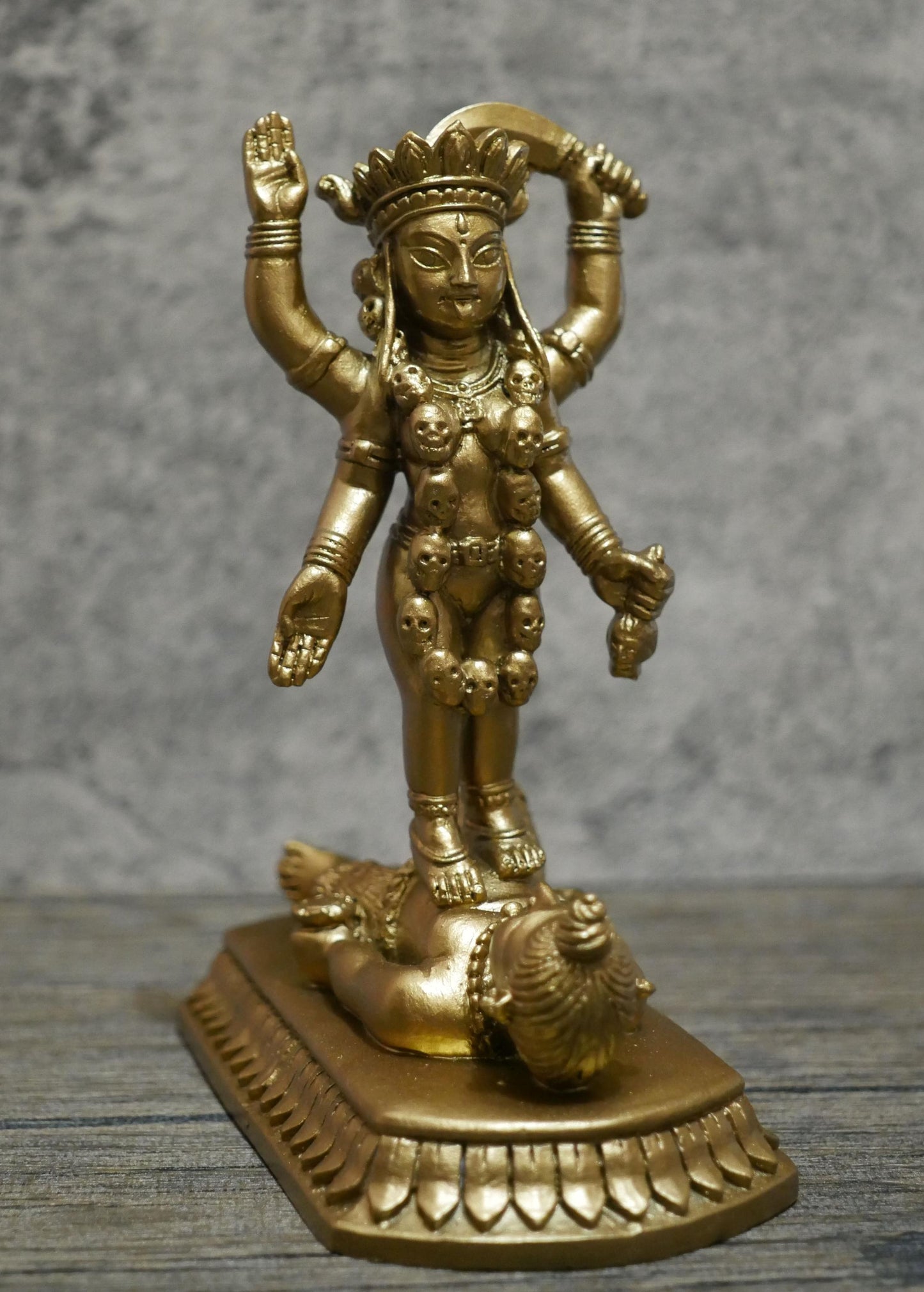 Kali Statue | Kali Hindu Goddess Kali Shiva Handmade Altar Statue 7.5"