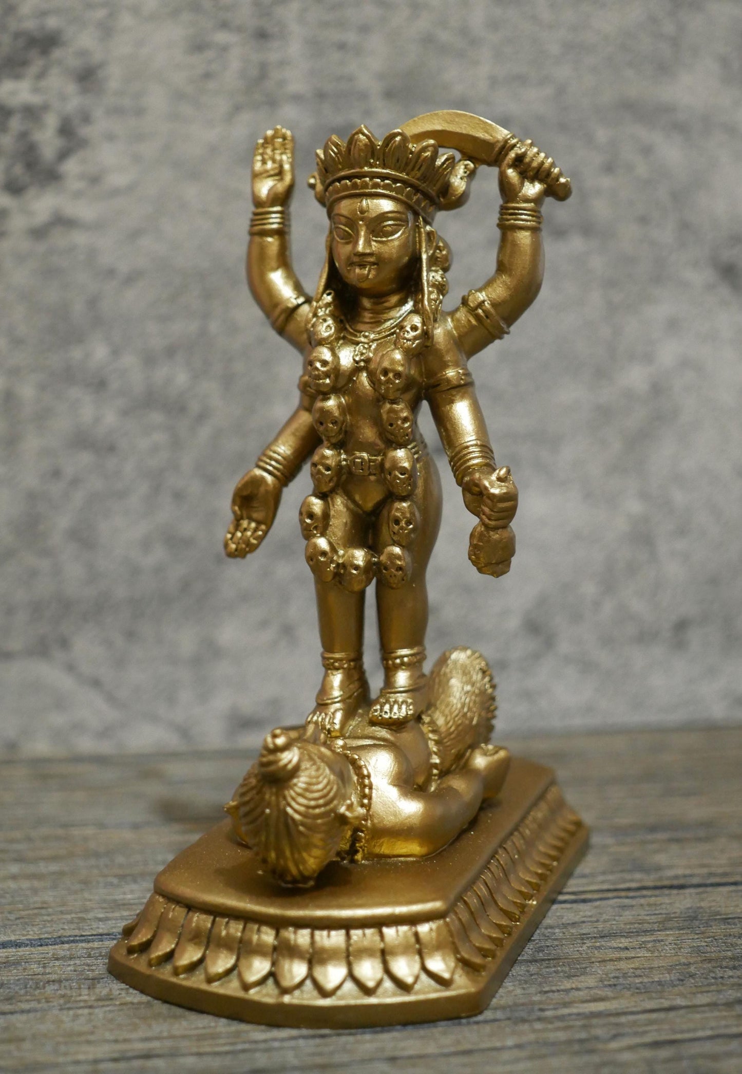 Kali Statue | Kali Hindu Goddess Kali Shiva Handmade Altar Statue 7.5"