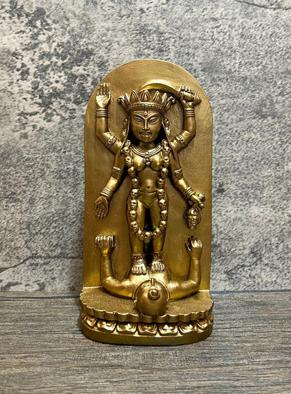 Adyapeath Kali Statue Adya Maa Kali Shiva India Handmade Altar Statue 7.5"