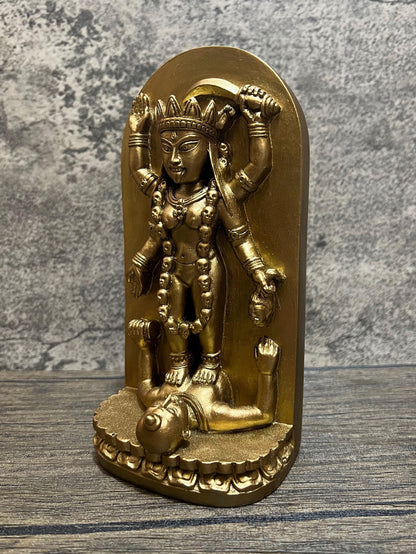 Adyapeath Kali Statue Adya Maa Kali Shiva India Handmade Altar Statue 7.5"