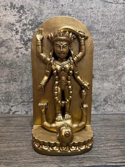 Adyapeath Kali Statue Adya Maa Kali Shiva India Handmade Altar Statue 7.5"