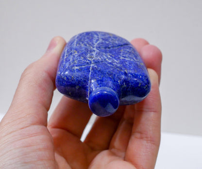 Chinese Lapis Lazuli Fish Hand Carved Snuff Bottle - 2.5" Height