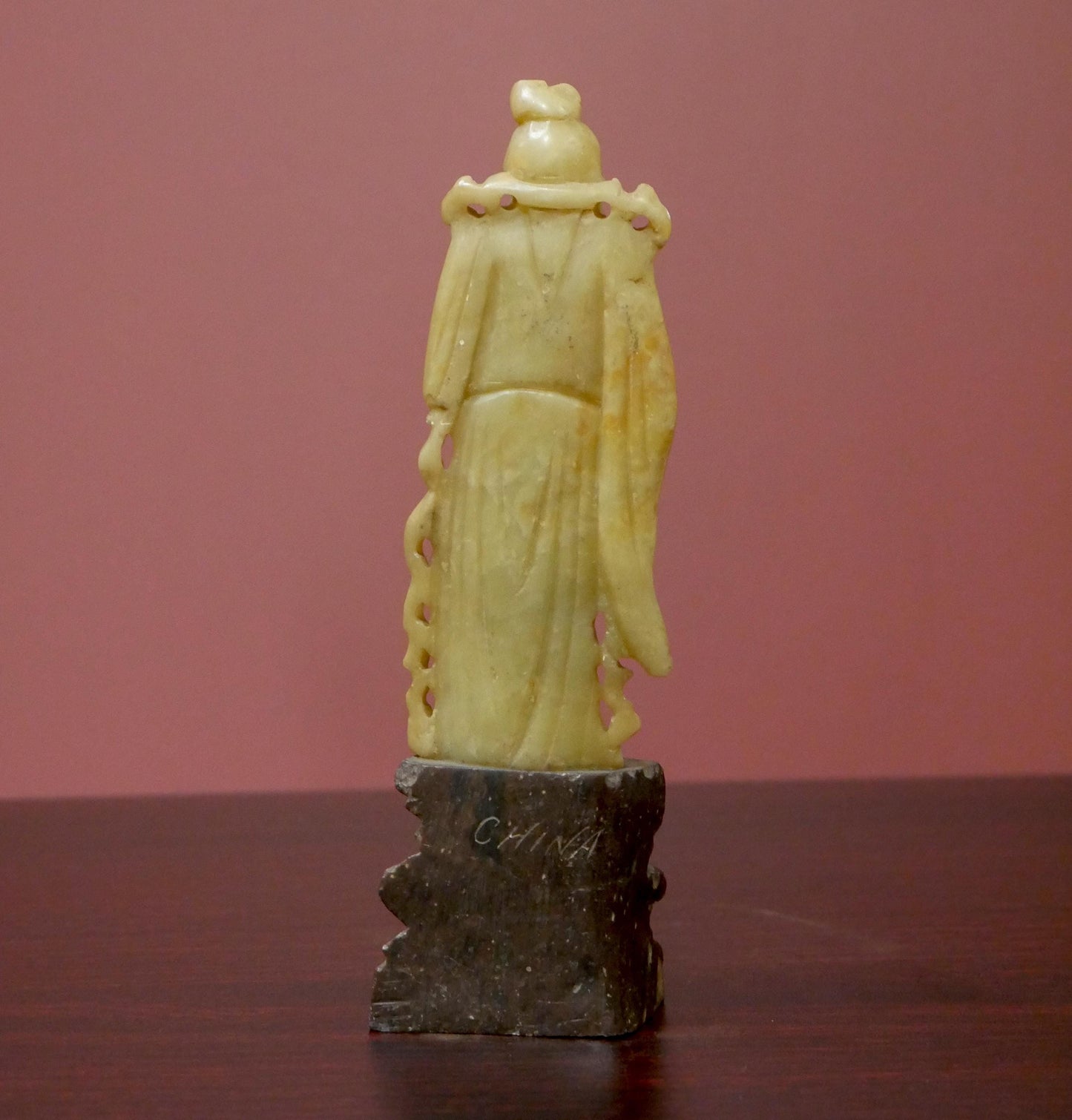 Vintage Chinese Soapstone Carved Quan Yin Guanyin Statue - 5.75" Tall