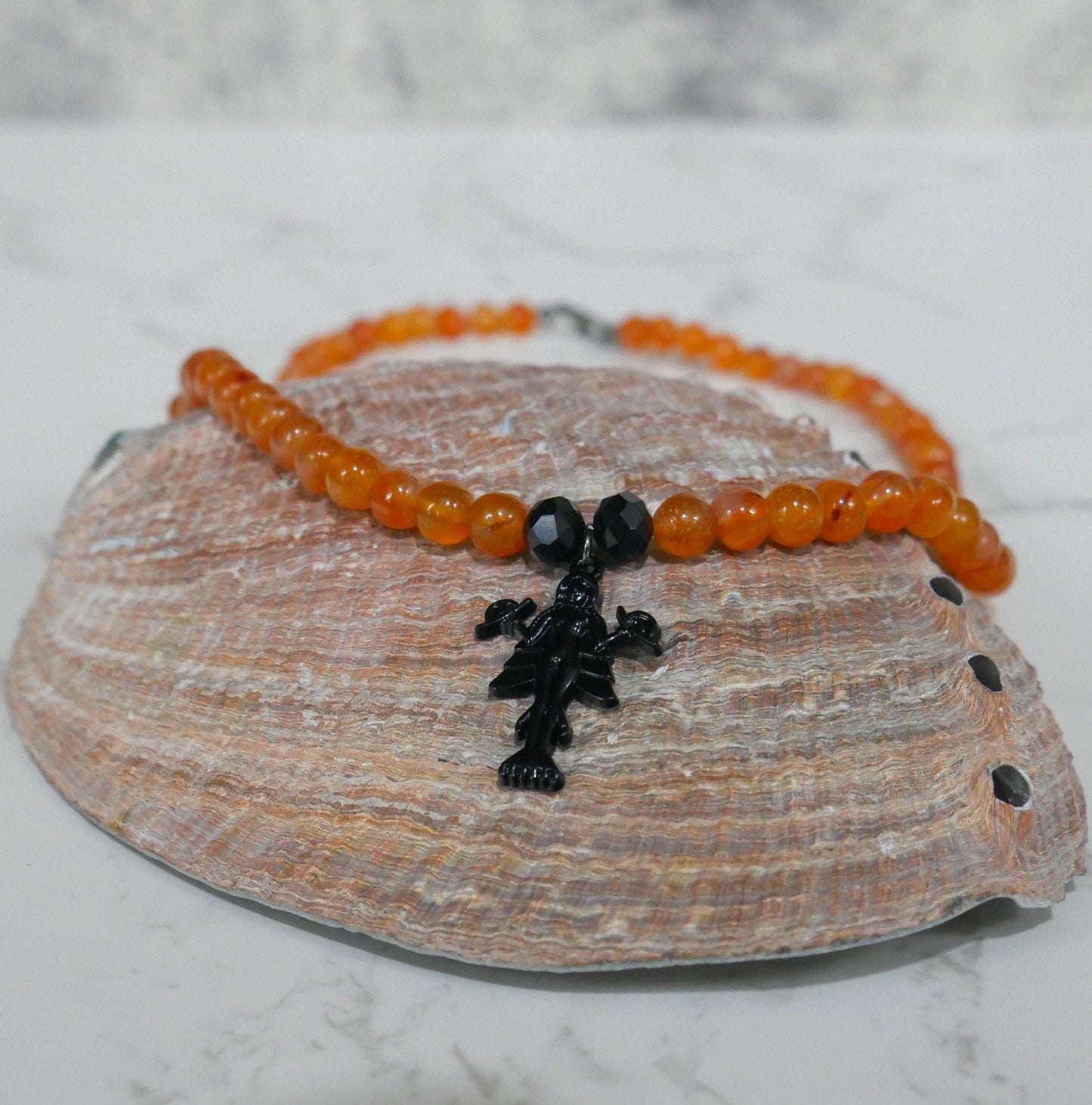 Goddess Ishtar Inanna Pendant Necklace | Handmade Carnelian Necklace Gift - 19"