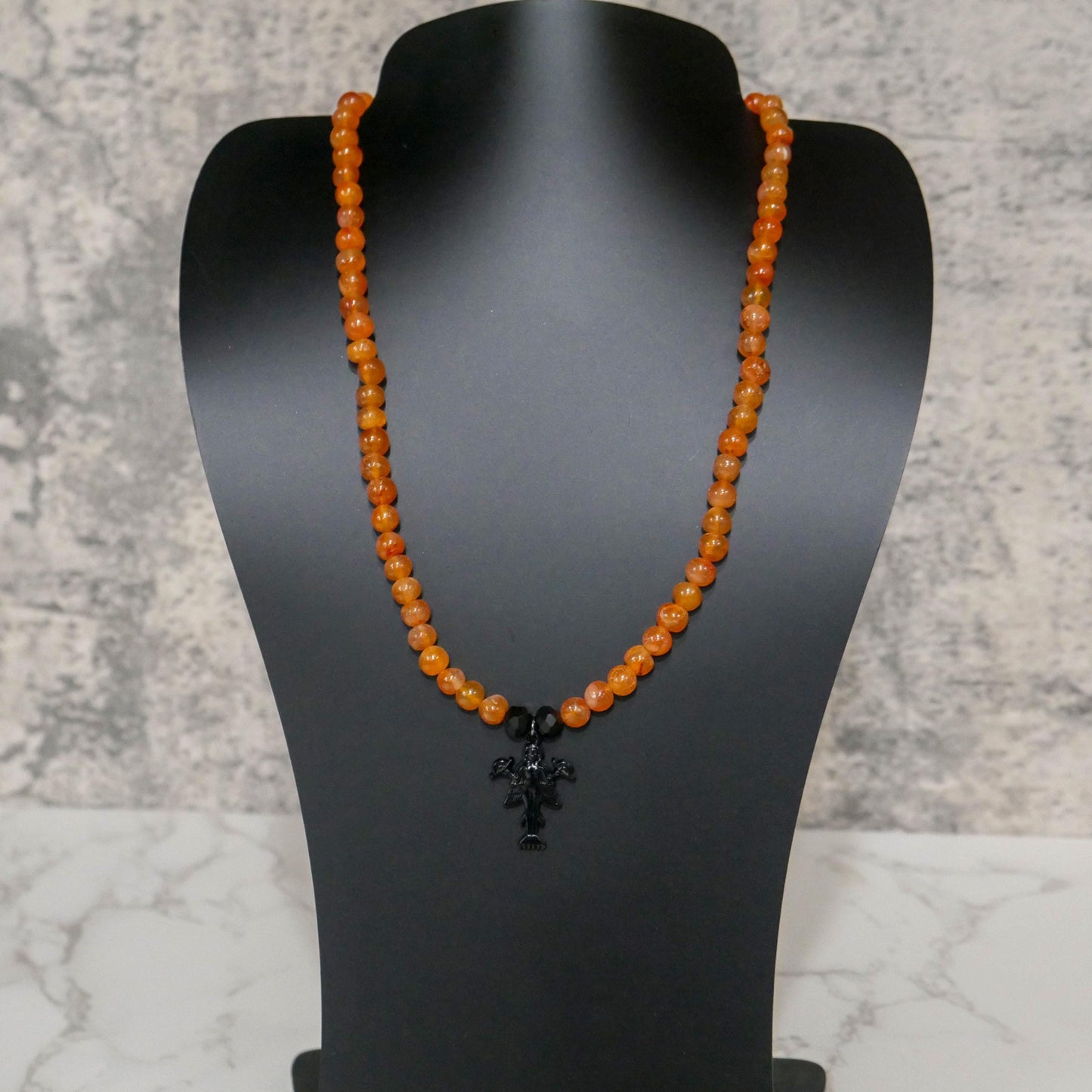 Goddess Ishtar Inanna Pendant Necklace | Handmade Carnelian Necklace Gift - 19"