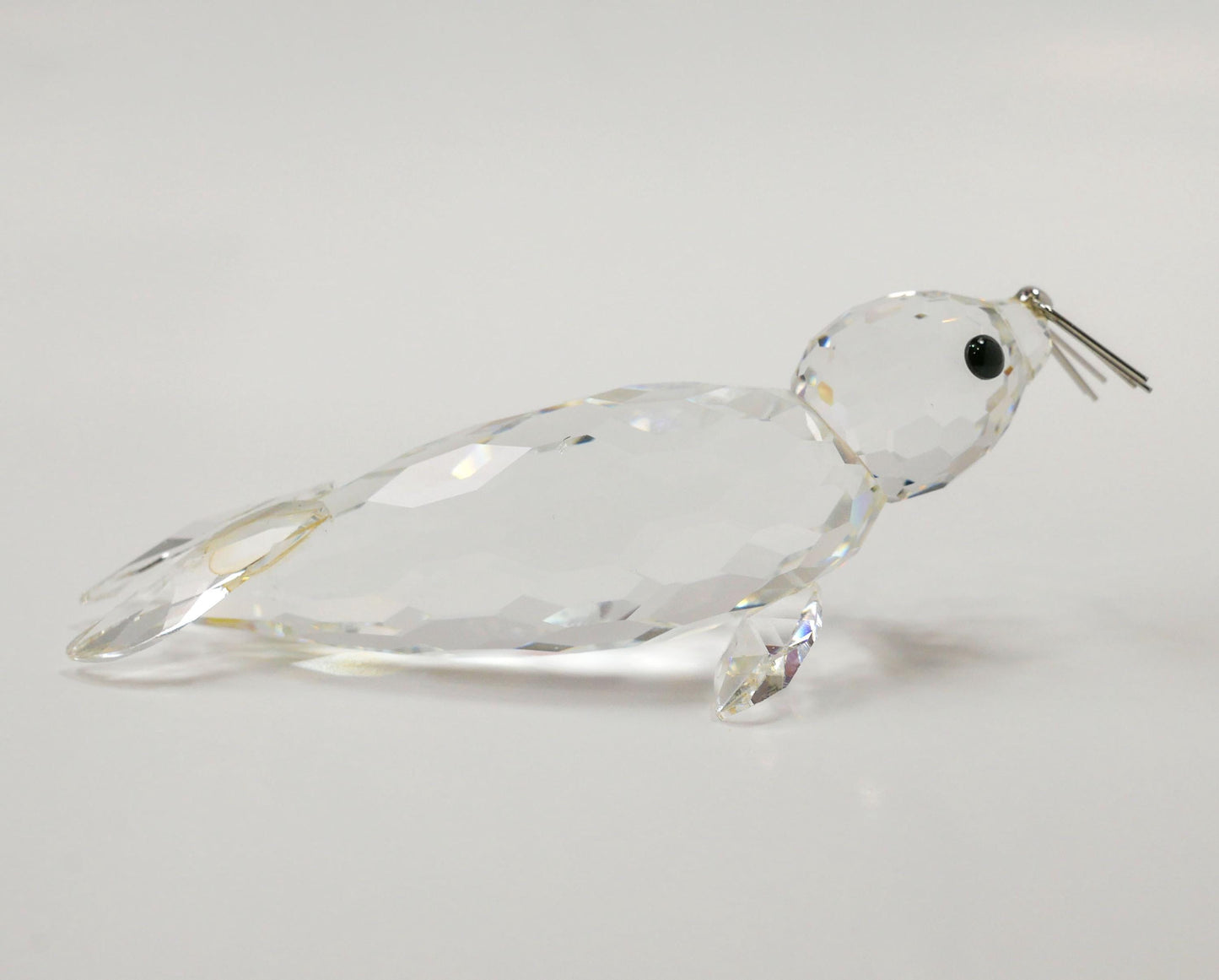 Vintage Retired Crystal Swarovski Sea Lion Seal Figurine - 4" Long