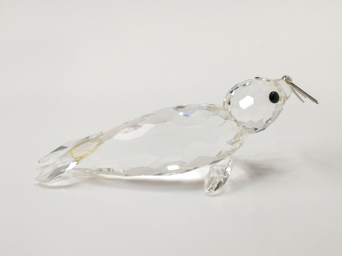 Vintage Retired Crystal Swarovski Sea Lion Seal Figurine - 4" Long