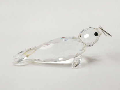 Vintage Retired Crystal Swarovski Sea Lion Seal Figurine - 4" Long