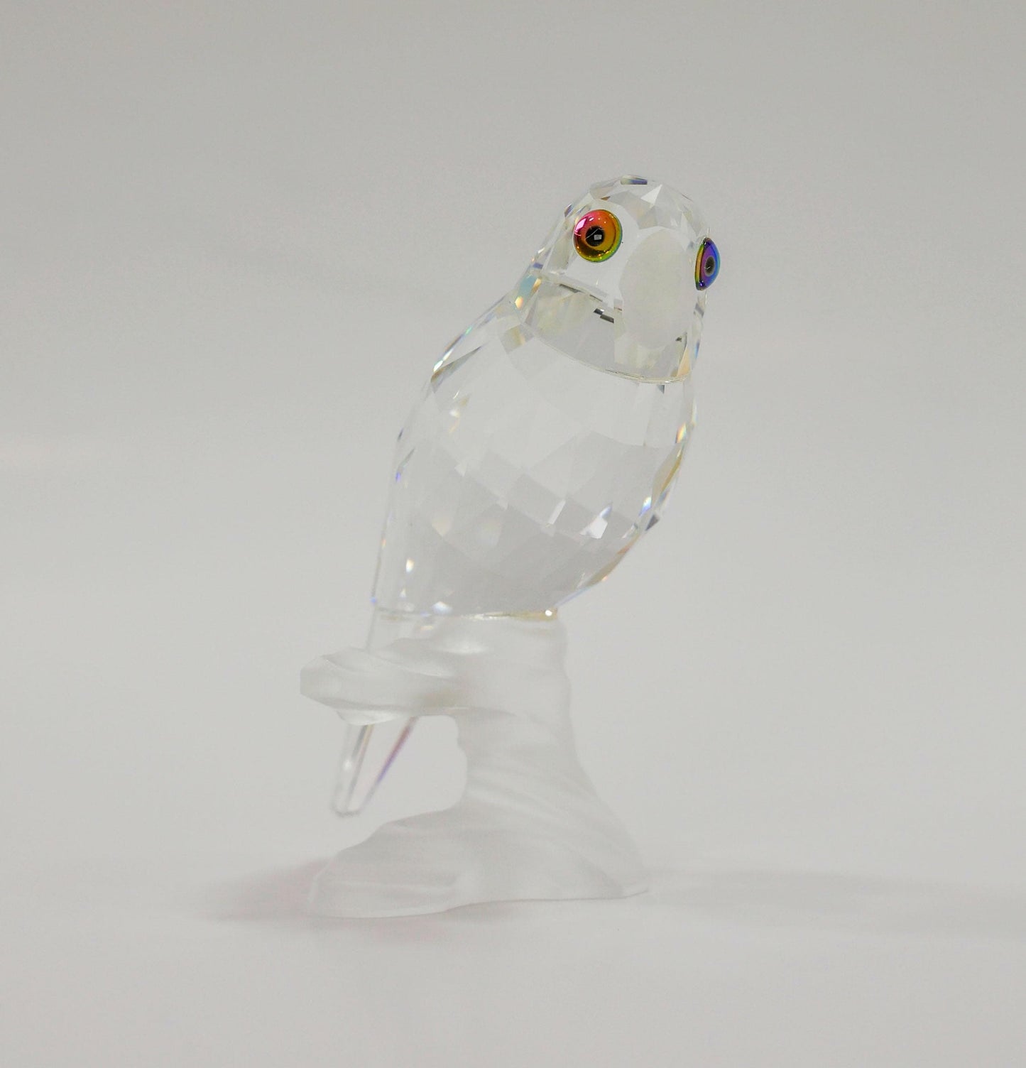 Vintage Retired Crystal Swarovski "Up In The Trees" Parrot Figurine - 2.5" Tall