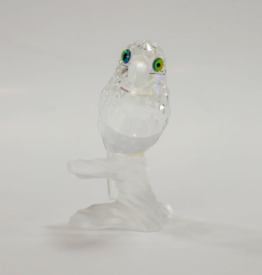 Vintage Retired Crystal Swarovski "Up In The Trees" Parrot Figurine - 2.5" Tall