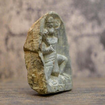 Hanuman Statue | Stone Hand Carved Hinduism God Deity Sculpture - 3.25"