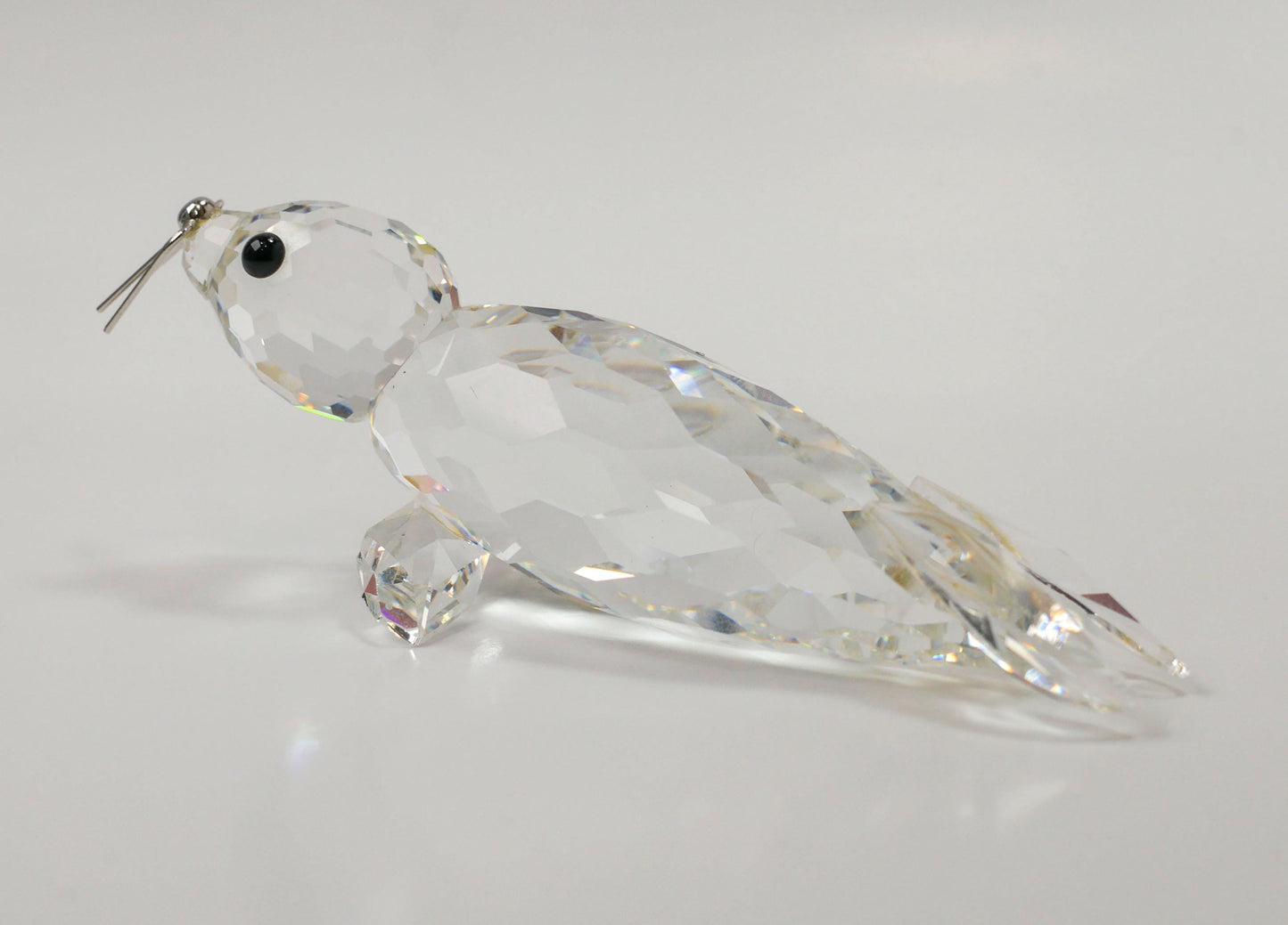 Vintage Retired Crystal Swarovski Sea Lion Seal Figurine - 4" Long