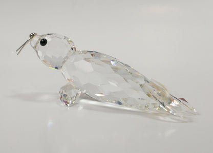 Vintage Retired Crystal Swarovski Sea Lion Seal Figurine - 4" Long