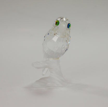 Vintage Retired Crystal Swarovski "Up In The Trees" Parrot Figurine - 2.5" Tall