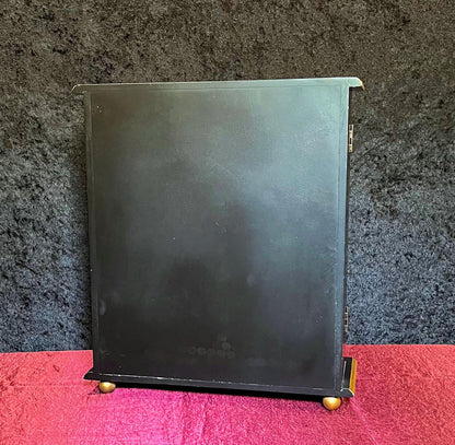 17" Vintage Chinese Lacquered Wooden Cabinet | Gold Calligraphy - New Year Prosperity Wishes