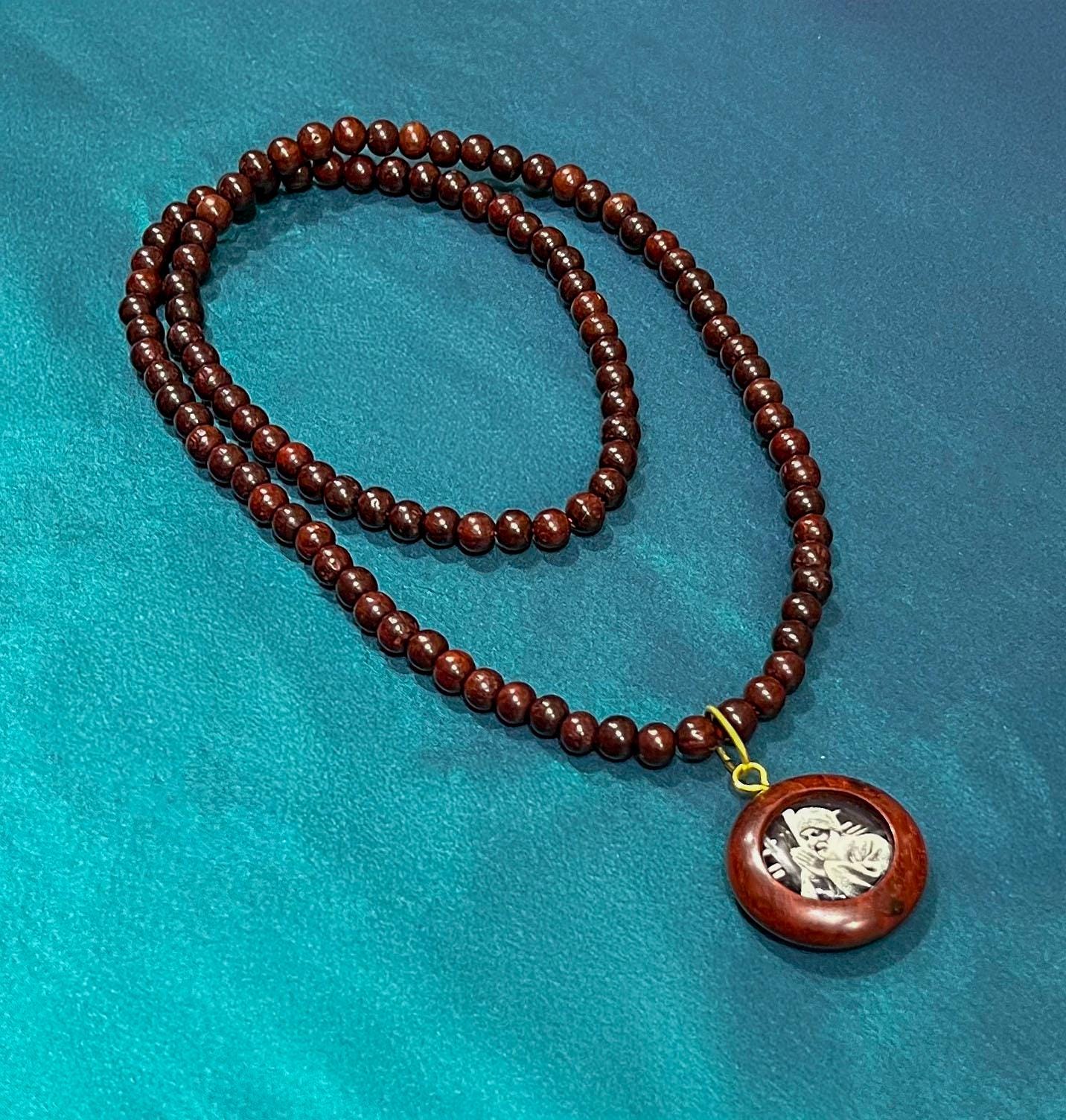 ORIGINAL OSHO Rajneeshpuram Wild Country Handmade Mala Necklace Gift - 35" Long