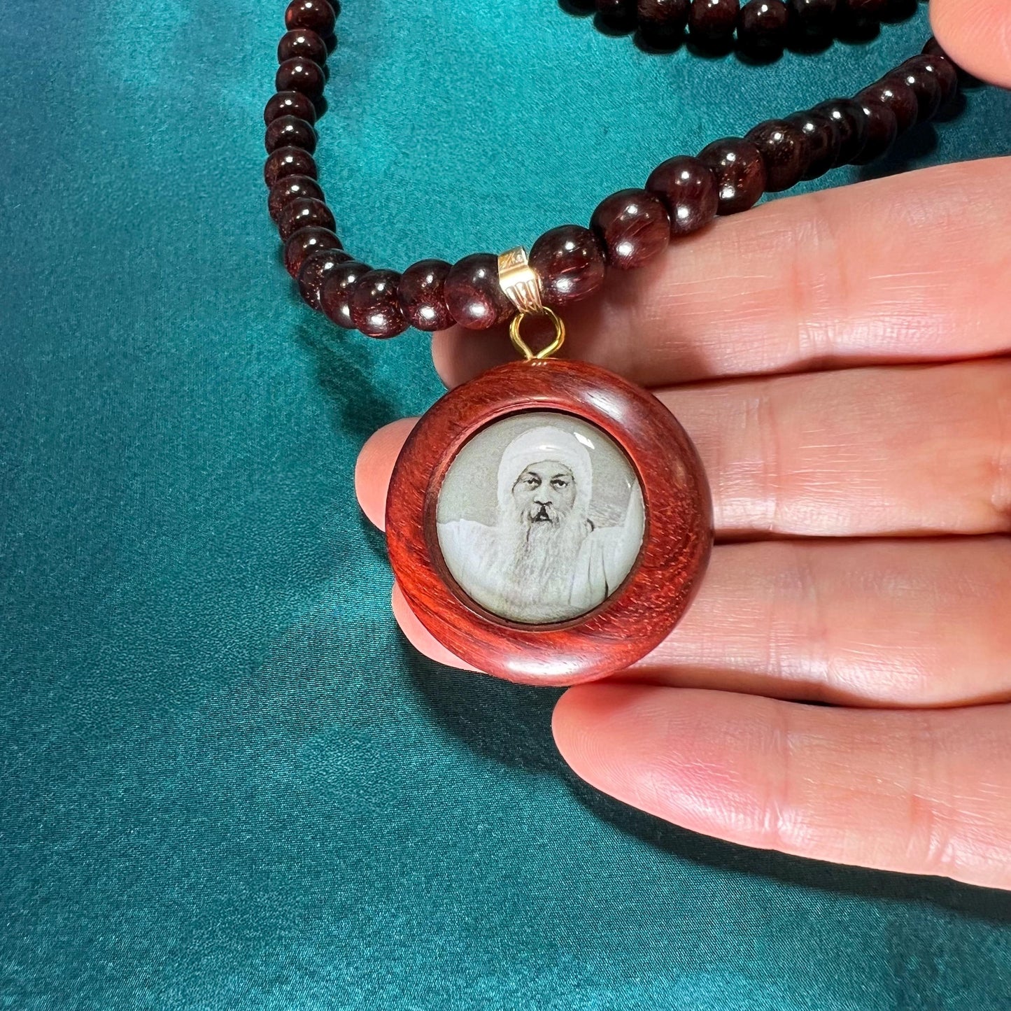 ORIGINAL OSHO Rajneeshpuram Wild Country Handmade Mala Necklace Gift - 35" Long