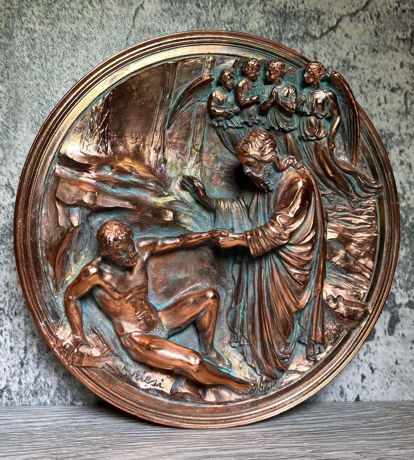 1989  Studio Dante Ennio Furiesi Collector Plate Gates of Paradise | Religious Wall Decor