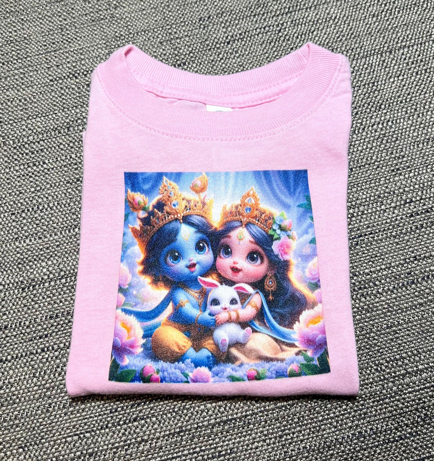 Adorable Radha-Krishna Infant Cotton Jersey Tee Gift for Babies Infants