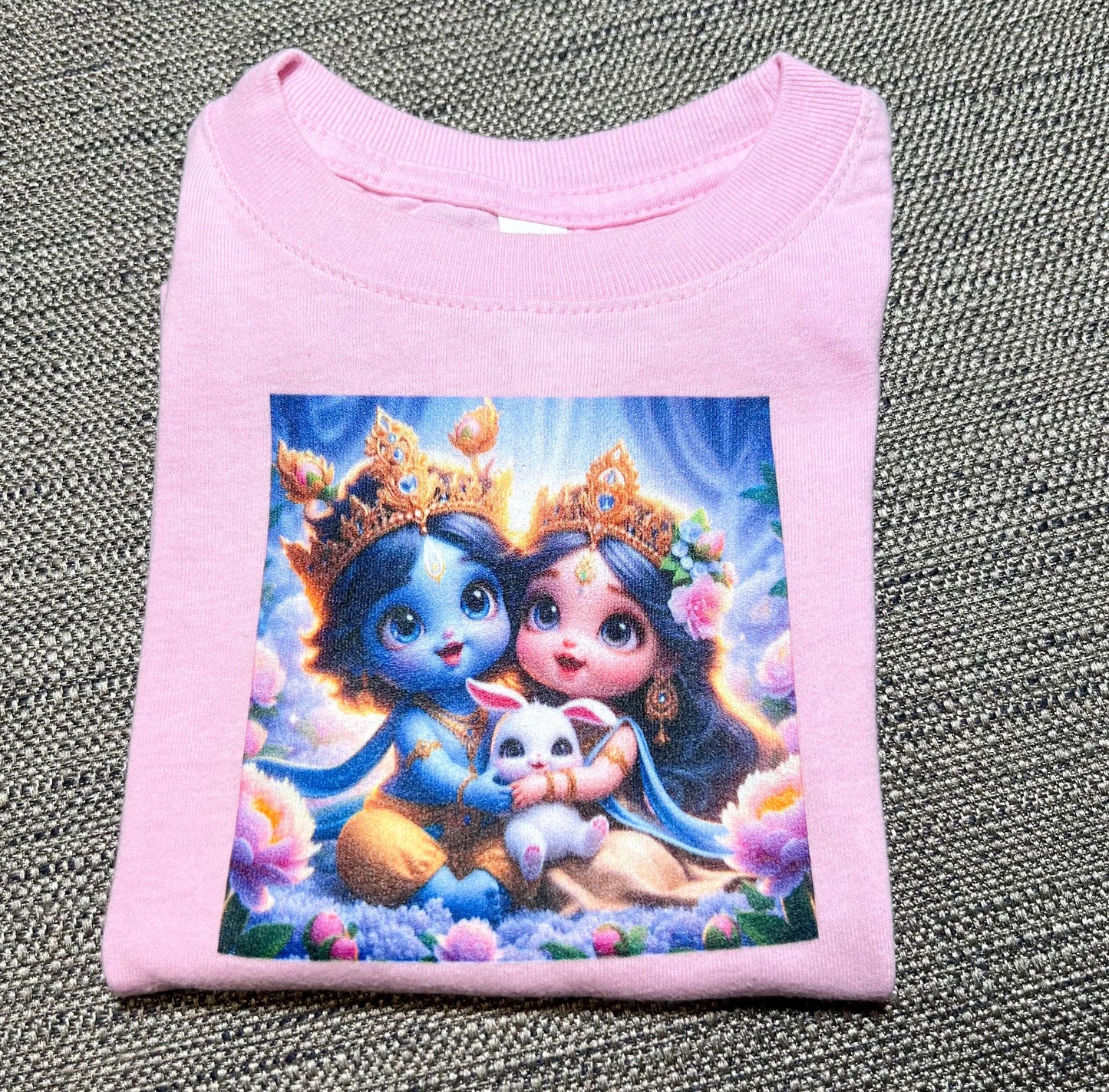 Adorable Radha-Krishna Infant Cotton Jersey Tee Gift for Babies Infants