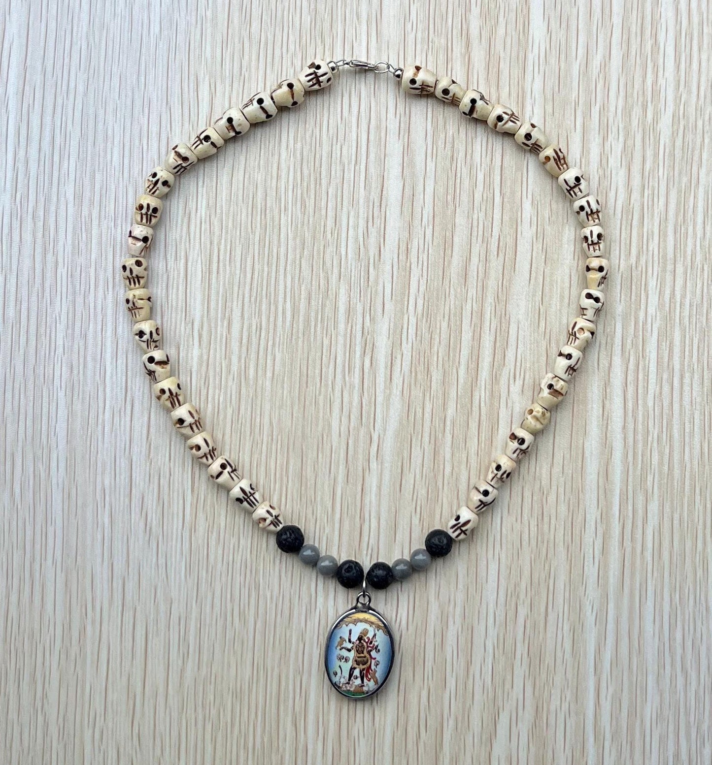 Kali Necklace | Handmade Hinduism Goddess Jewelry Gift - 17.5" Long