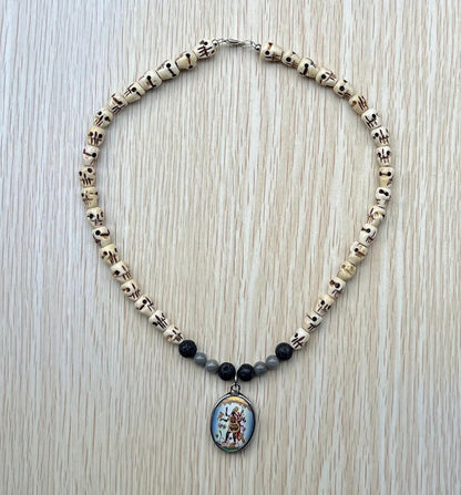 Kali Necklace | Handmade Hinduism Goddess Jewelry Gift - 17.5" Long