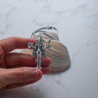 Goddess Lilith Inanna Unisex Pendant Necklace - Snake or Box Venetian Options