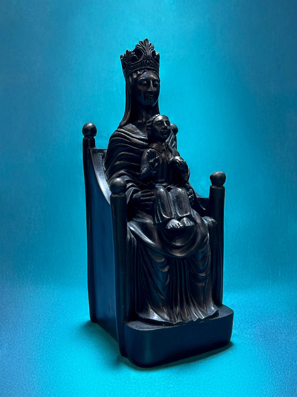 Black Madonna and Child of Chartres Cathedral Madonna de Sous Terre Statue 8.5"