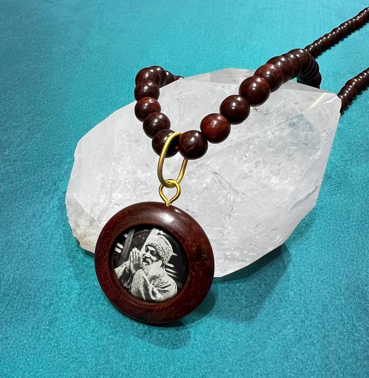 ORIGINAL OSHO Rajneeshpuram Wild Country Handmade Mala Necklace Gift - 35" Long