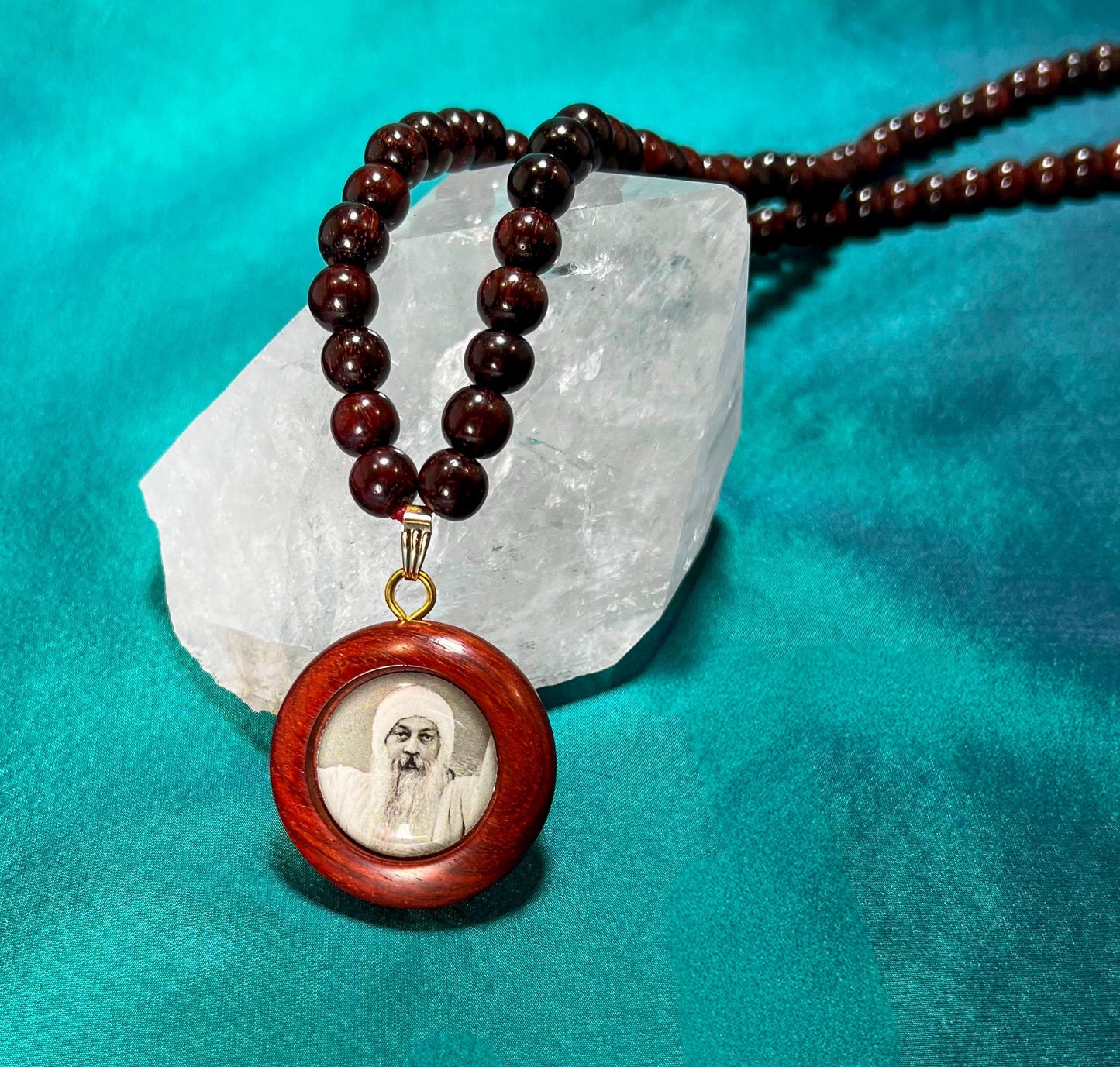 ORIGINAL OSHO Rajneeshpuram Wild Country Handmade Mala Necklace Gift - 35" Long