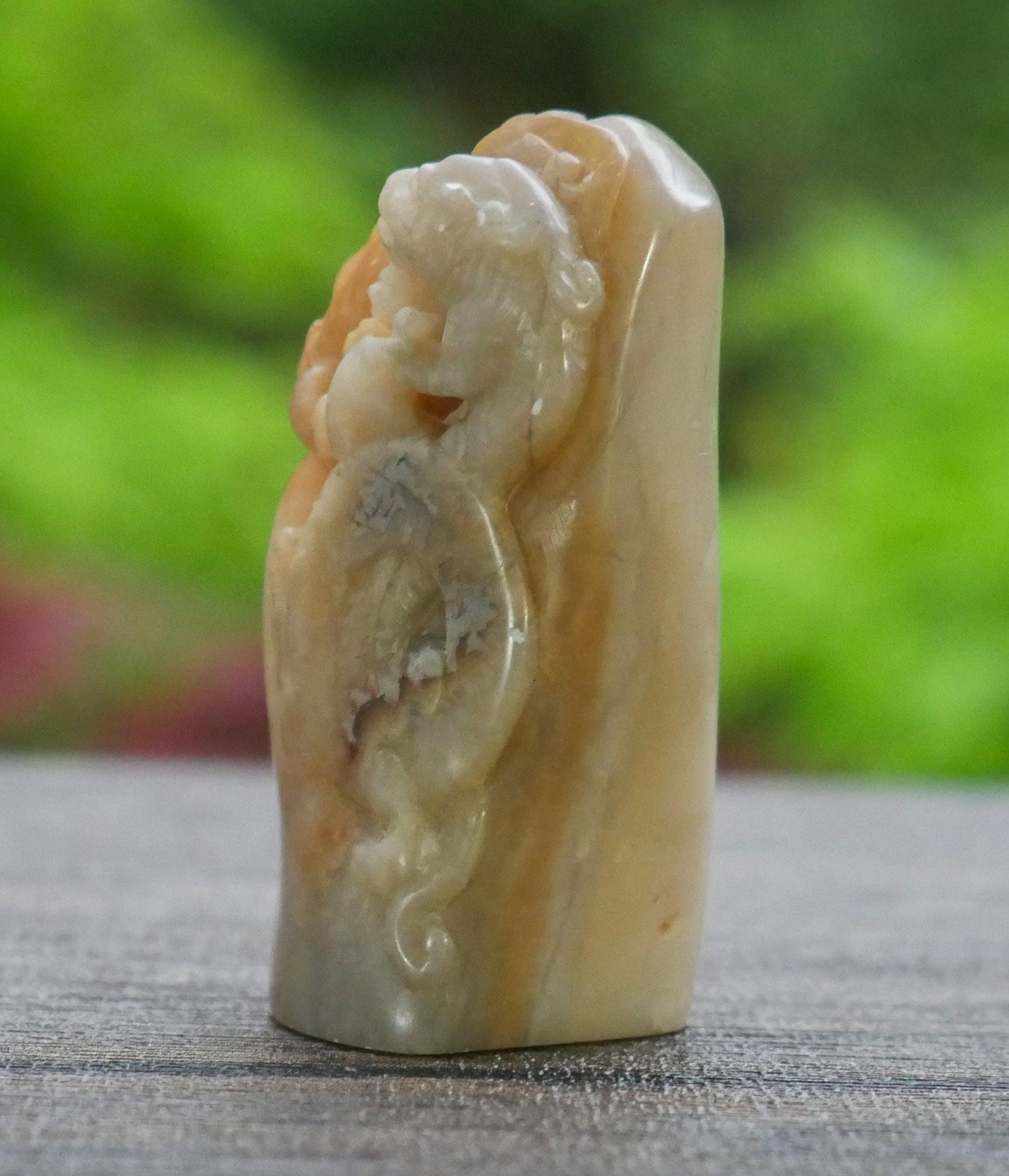 Vintage Chinese Carved Dragons Sculpture | Scholar’s Stone Carving | Asian Art Collectible