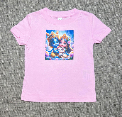 Adorable Radha-Krishna Infant Cotton Jersey Tee Gift for Babies Infants