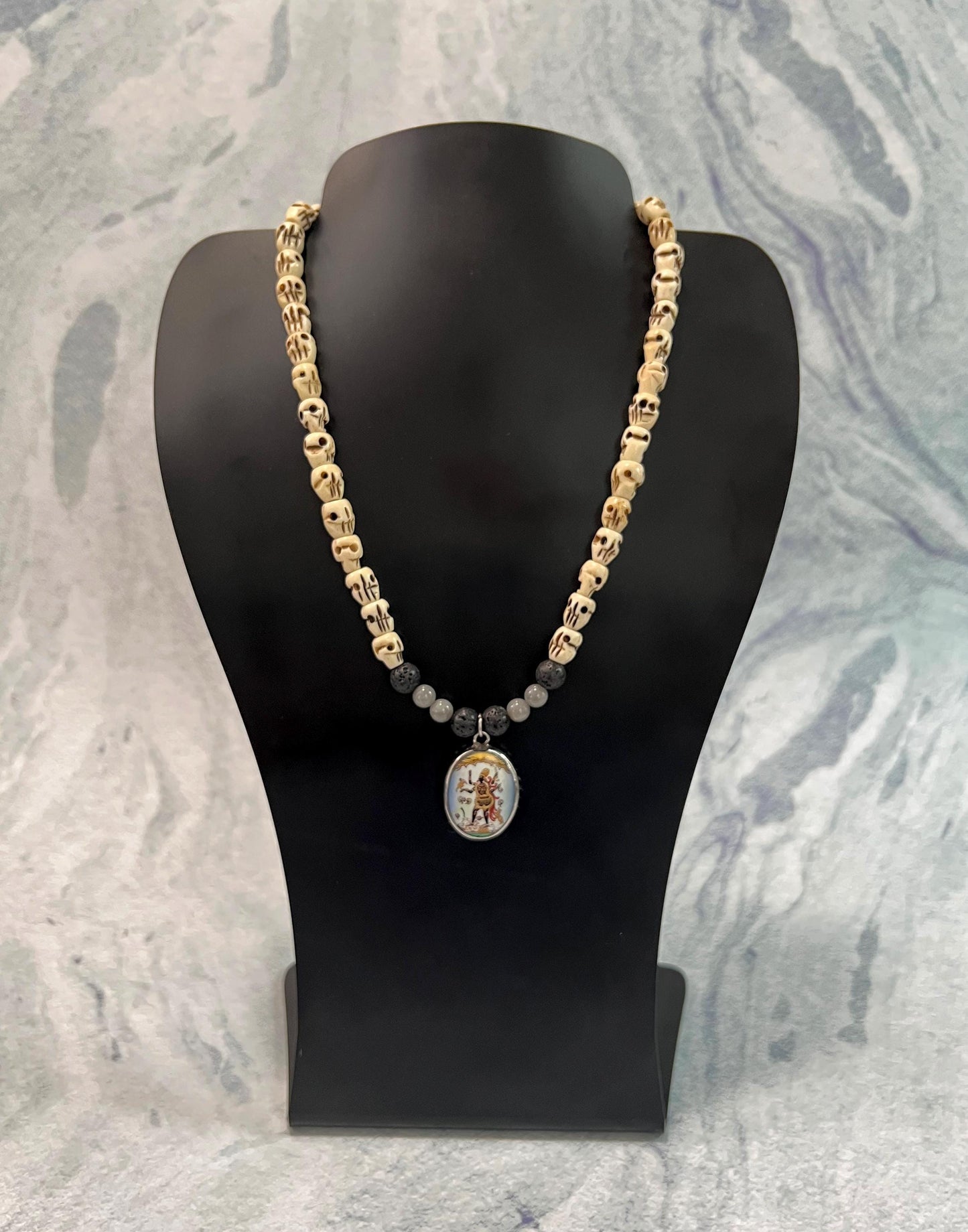 Kali Necklace | Handmade Hinduism Goddess Jewelry Gift - 17.5" Long